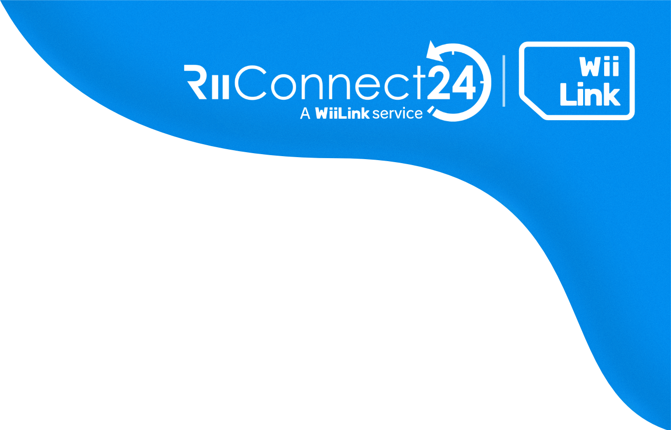 Blue blob with the RiiConnect24 logo